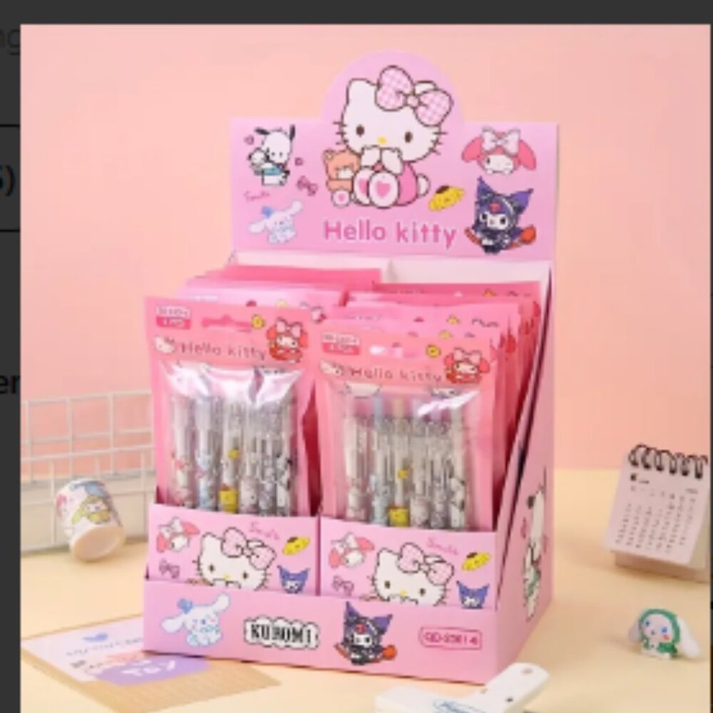 QD - 2301-6 Hello Kitty Mix Character Pens 6 pack - Picture 3 of 5